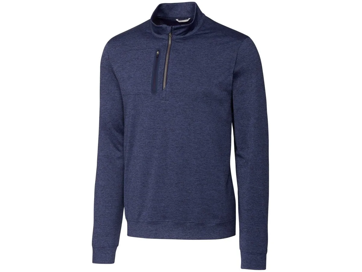 Cutter & Buck Men's Stealth Heathered Quarter Zip Pullover
