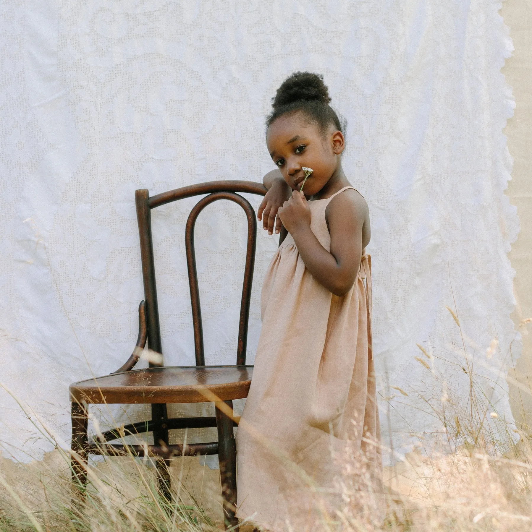 Daisy Chain Clay Linen Dress