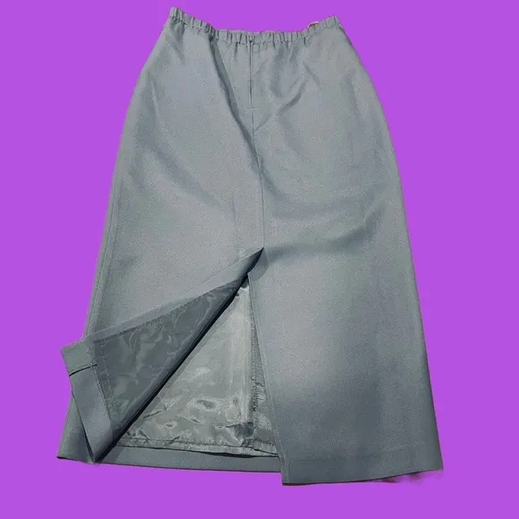 Danny &amp; Nicole Vintage 90’s Light Grey 3-Piece Skirt Suit Set Size 10