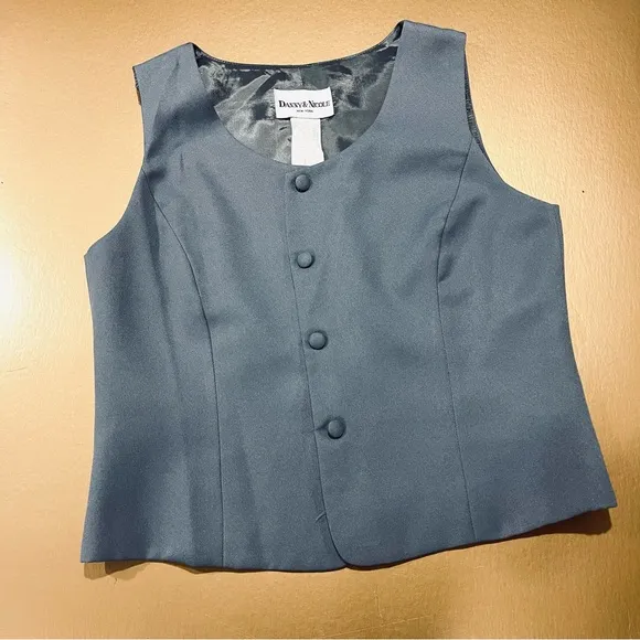 Danny &amp; Nicole Vintage 90’s Light Grey 3-Piece Skirt Suit Set Size 10