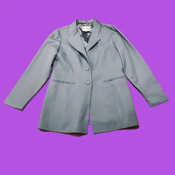 Danny &amp; Nicole Vintage 90’s Light Grey 3-Piece Skirt Suit Set Size 10