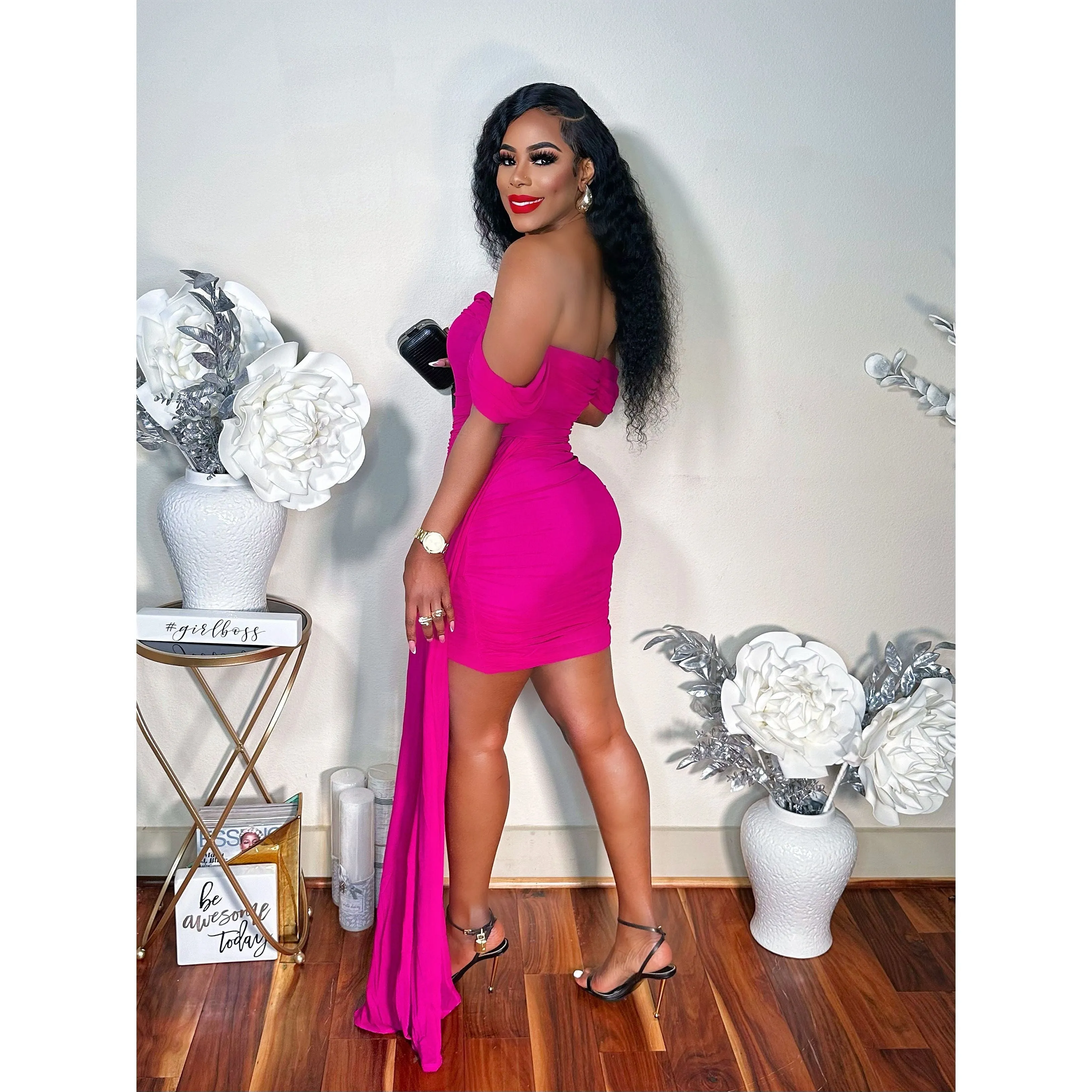 DATE NIGHT OFF THE SHOULDER DRESS