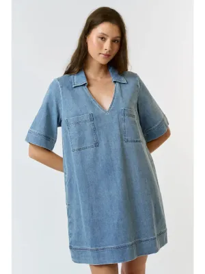 Denim Mini Dress {Light Wash}