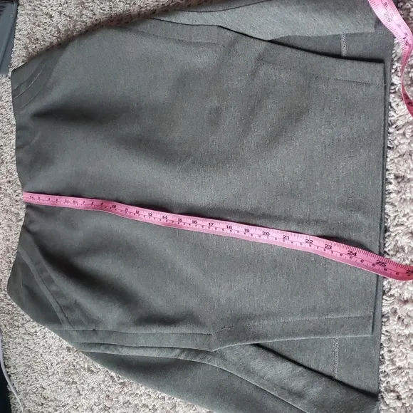 Donna Karan Grey 2 Piece Skirt Suit Side Slits, Made in Italy