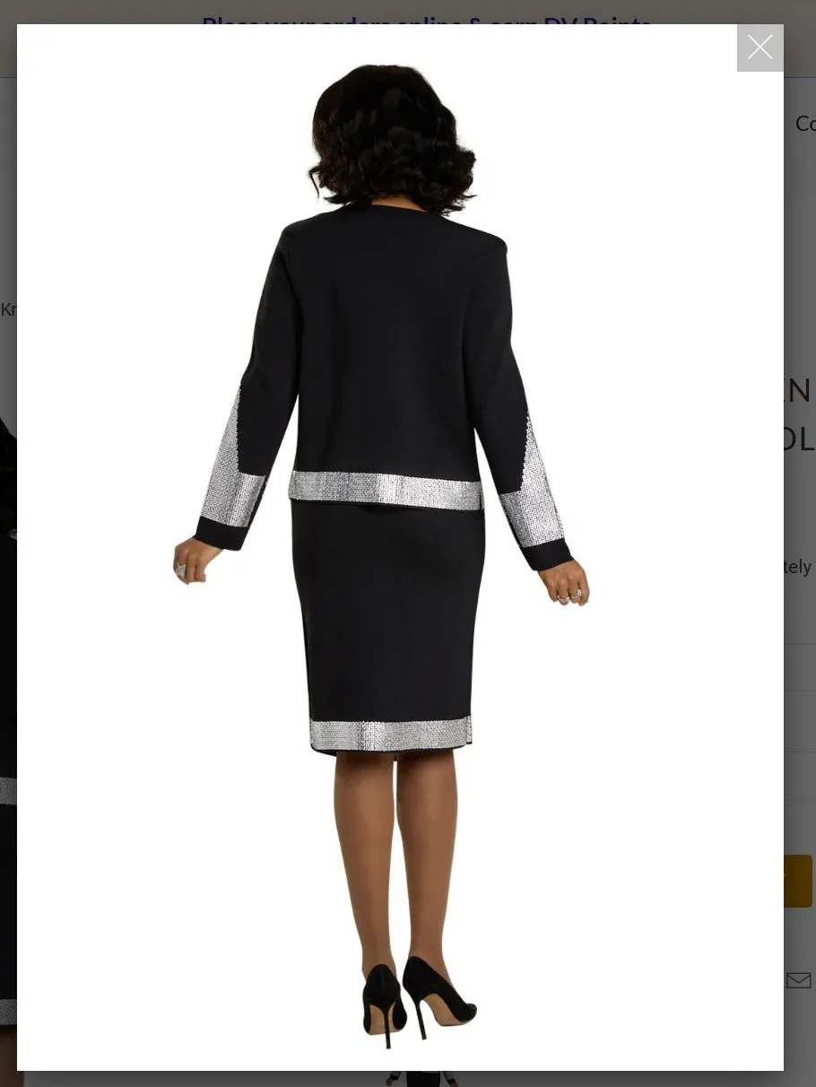 Donna Vinci Knit Style 13435 3PC Knit Jacket/Camisole And Skirt Suit