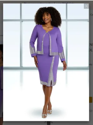 Donna Vinci Knit Style 13435 3PC Knit Jacket/Camisole And Skirt Suit