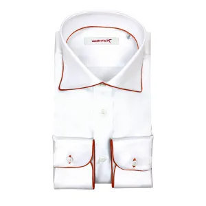 Dress Shirt with Red Piping Detail