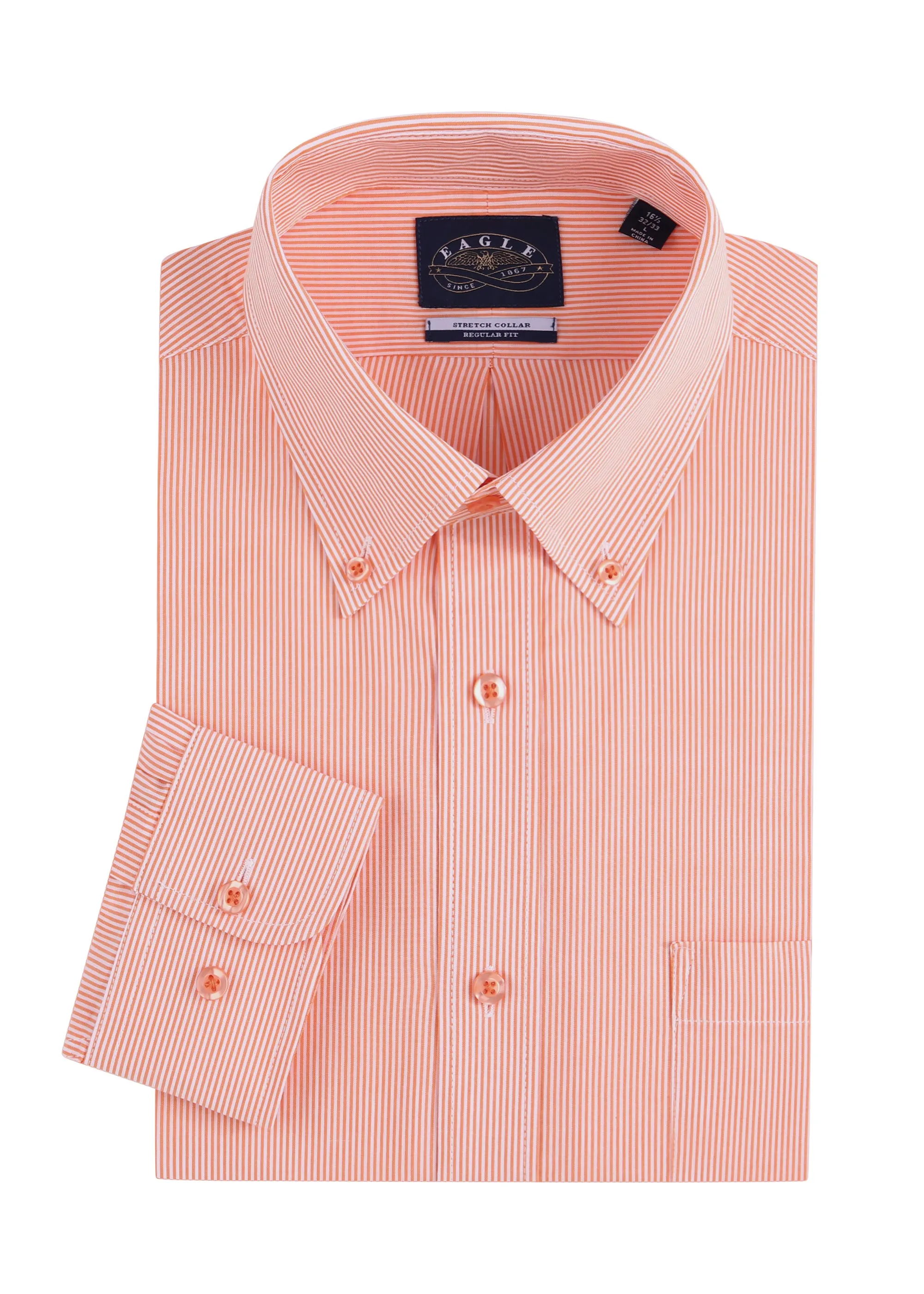 Eagle Stretch Neck Striped Poplin Shirt