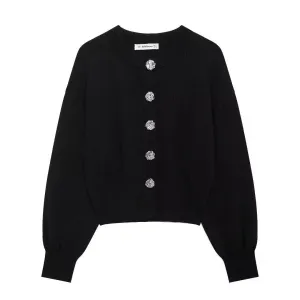 Elegant Knit Cardigan and Skirt Set