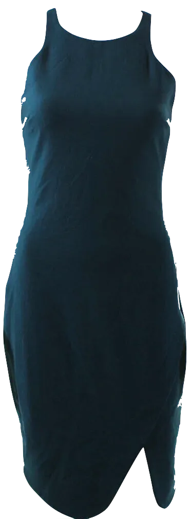 Elizabeth & James NY. Teal Blue Sleeveless Crewneck Sheath Dress