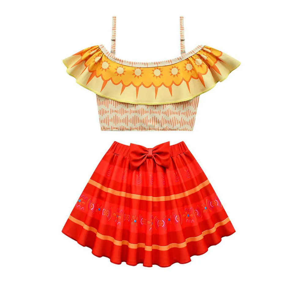 Encanto Dolors Swimsuit Hat Three-Piece Set Cosplay Costume Outfits Halloween Carnival Suit