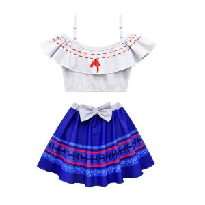 Encanto Luisa Swimsuit Hat Three-Piece Set Cosplay Costume Outfits Halloween Carnival Suit