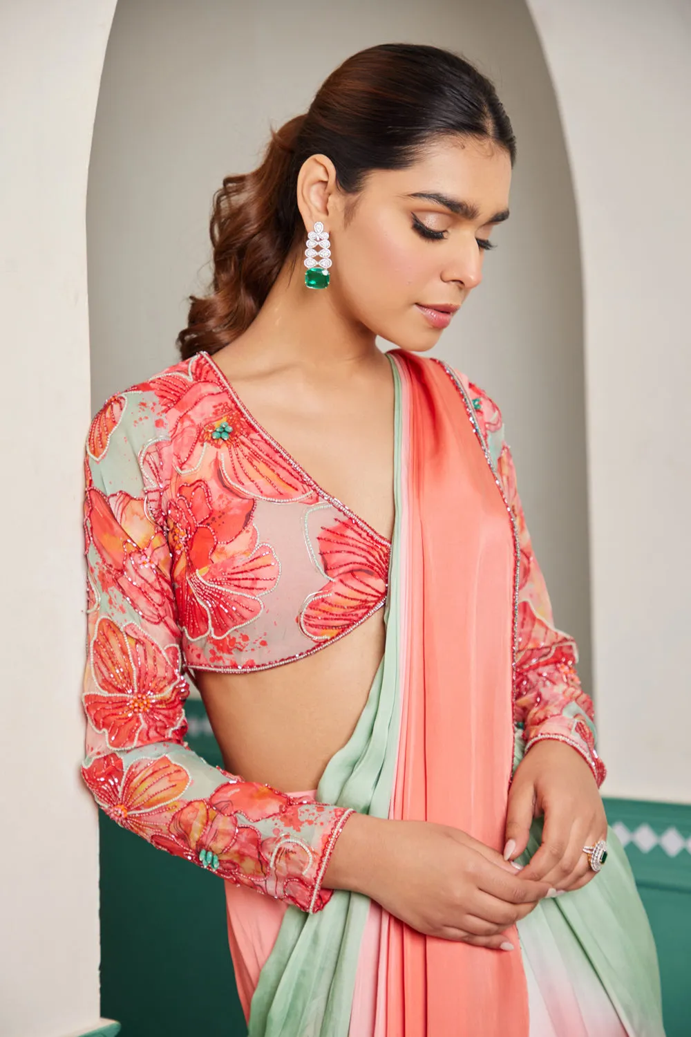 Era Stitched Saree Set