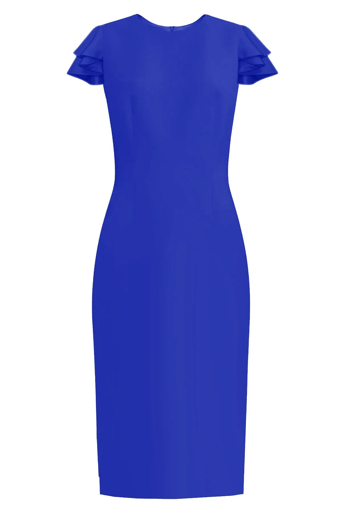Estella Royal Blue Sheath dress with Butterfly Sleeves