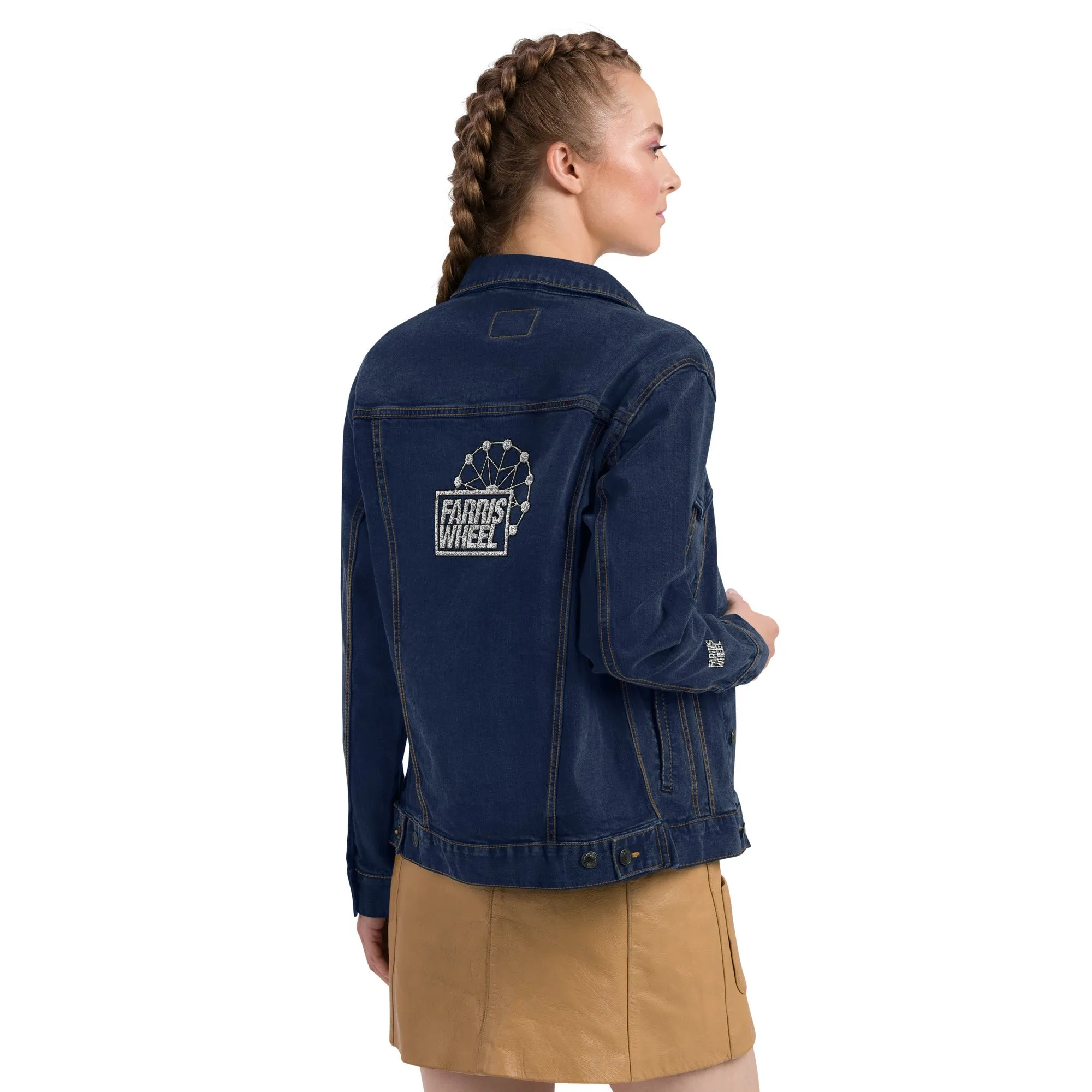 Farris Wheel Embroidered Unisex Denim Jacket