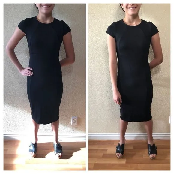 Felicity &amp; Coco Black Sheath Bodycon Dress Sz Sm