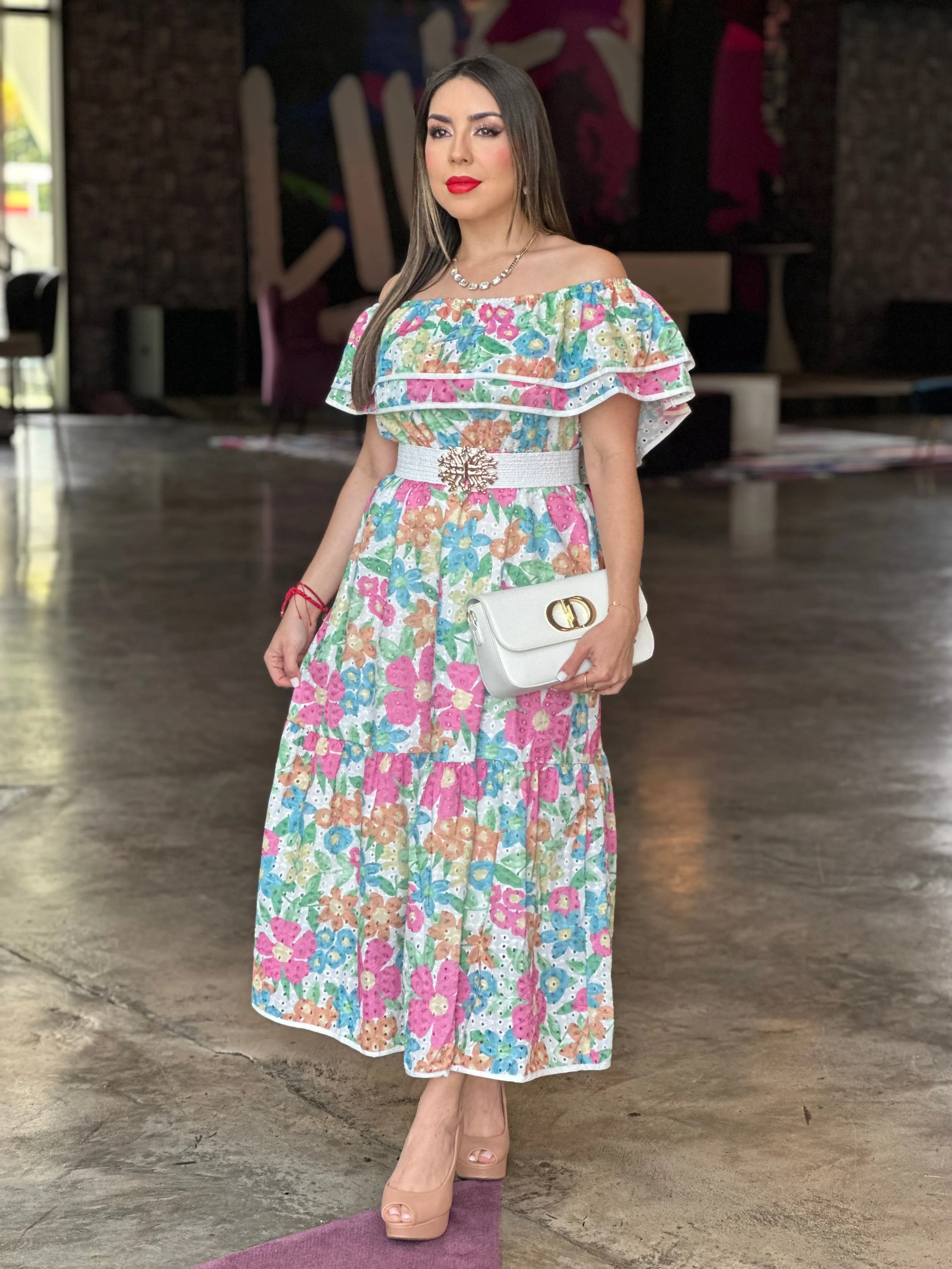 Floral Eyelet Dress