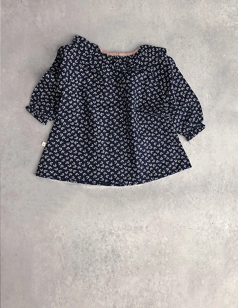 Flower Cara Blouse Navy