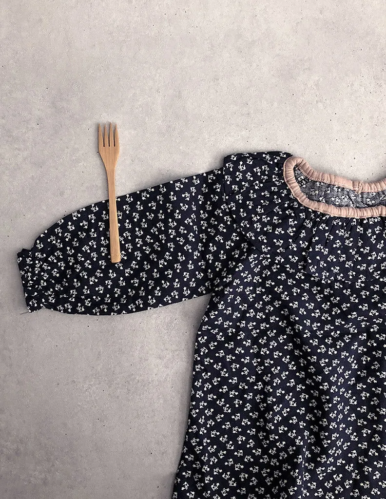 Flower Cara Blouse Navy
