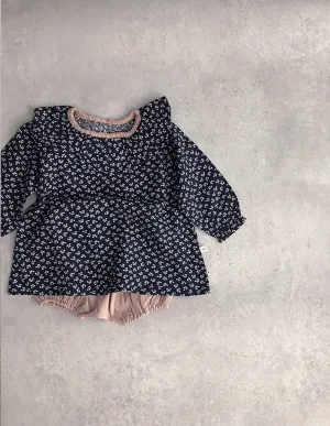 Flower Cara Blouse Navy