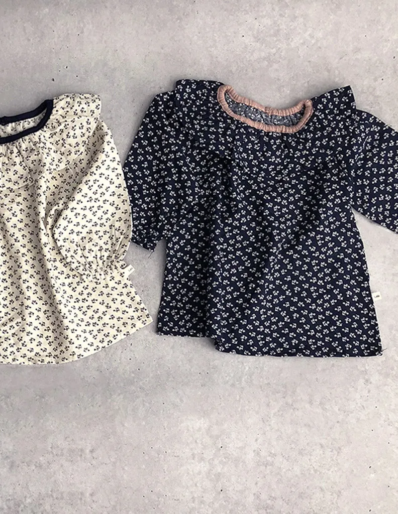 Flower Cara Blouse Navy