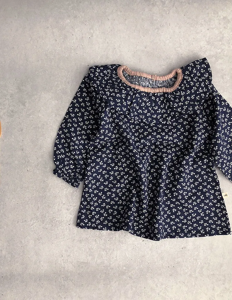 Flower Cara Blouse Navy