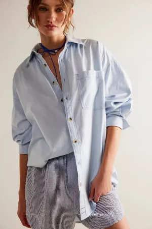 free people: freddie shirt-oxford blue
