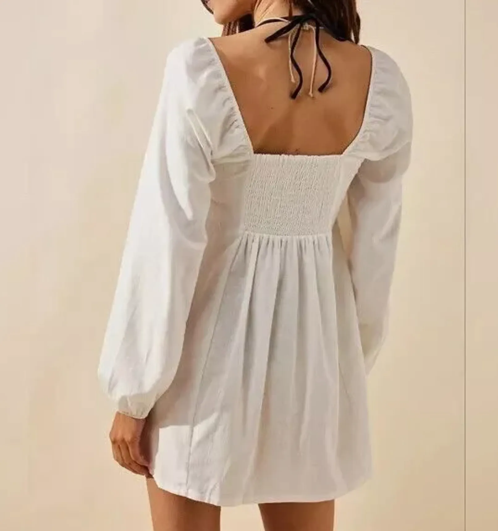 Free People White Forget Me Not Mini Dress UK S