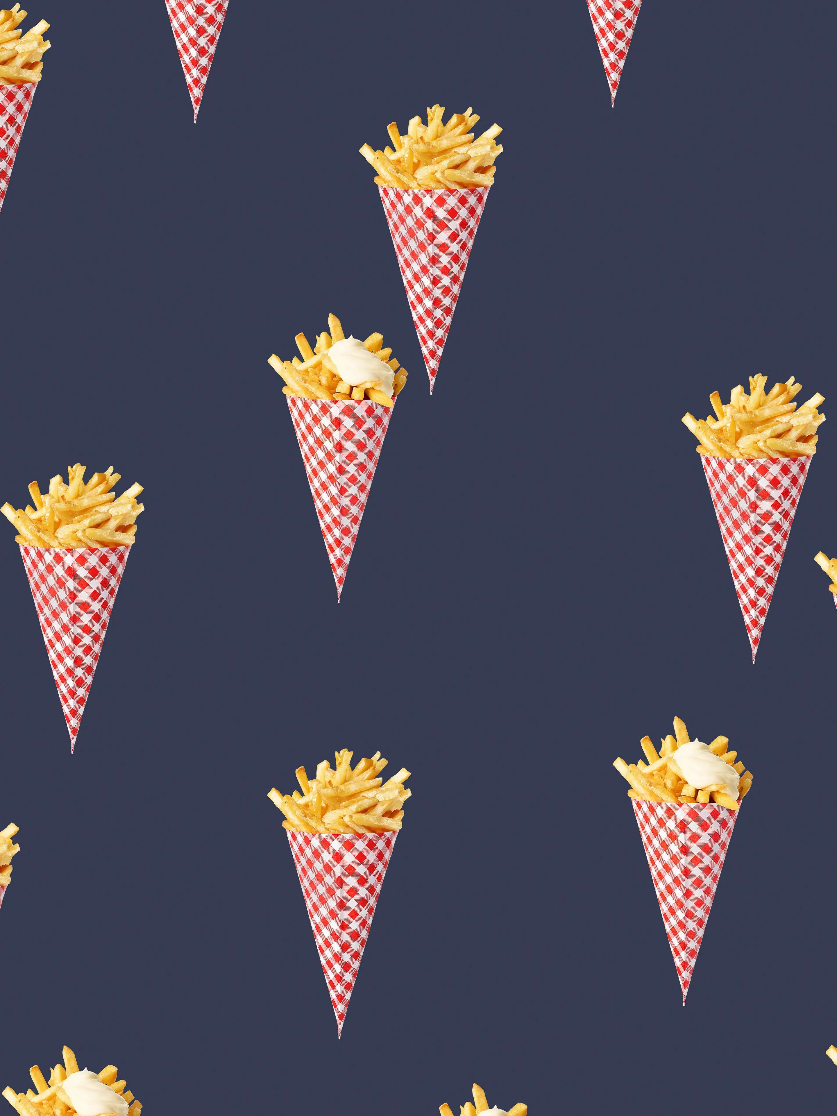 Fries Navy T-shirt Dress Kids