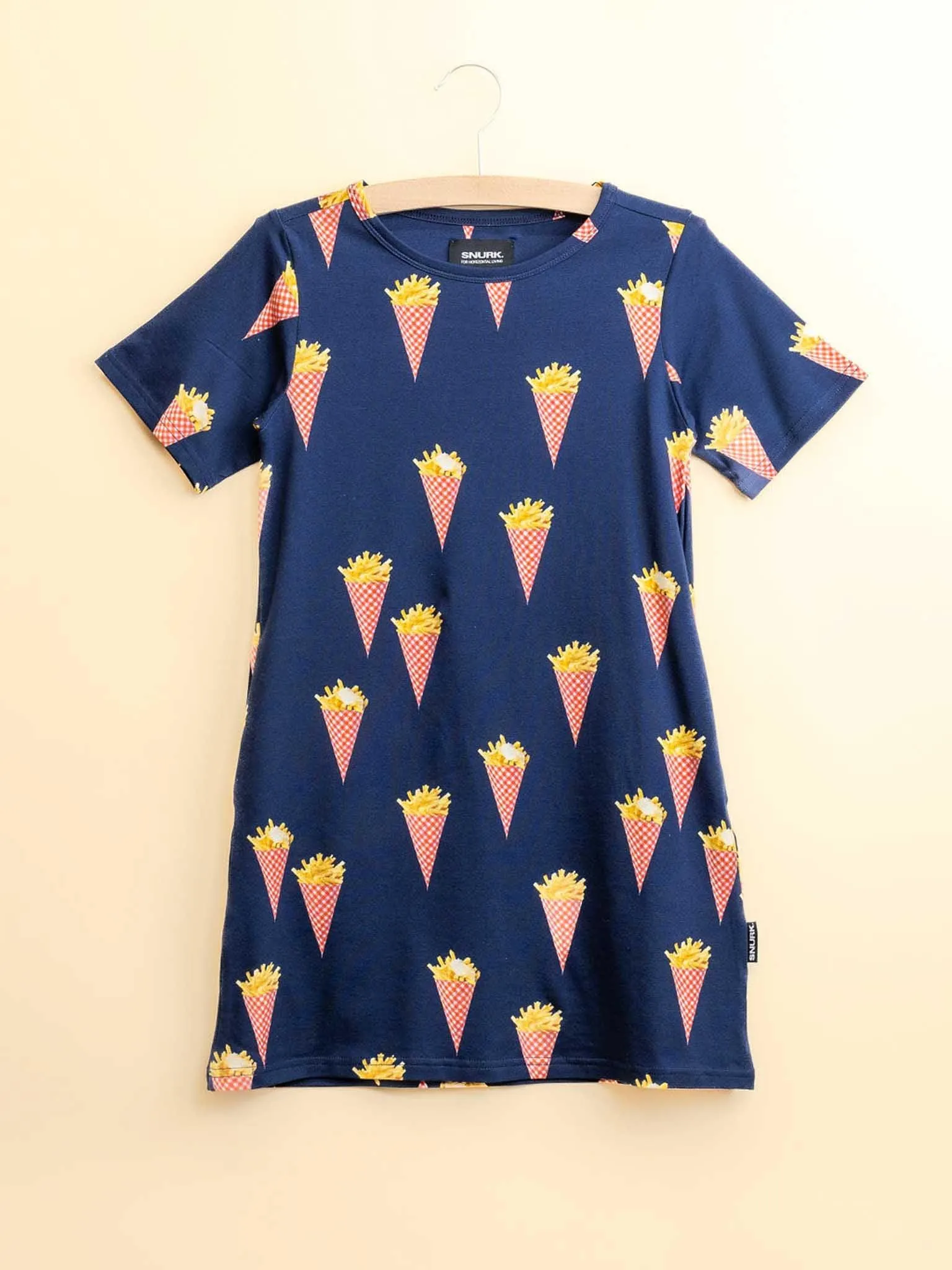 Fries Navy T-shirt Dress Kids