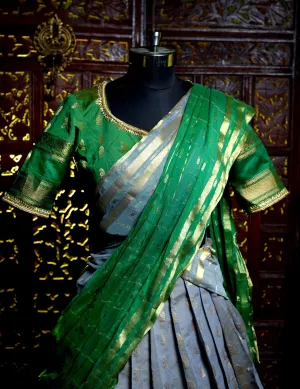 Gadwal Saree lehenga pattu lehenga half saree wedding lehenga kids lehenga choli pattu lehenga for kids teens lehenga lyte weight lehenga