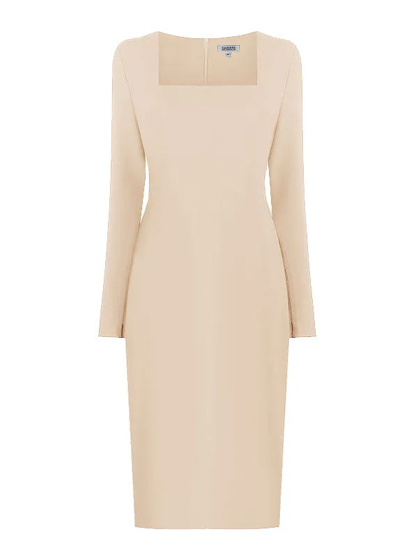 Geneva Long Sleeves Sheath Dress