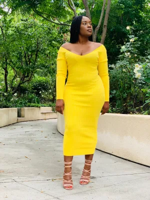 Get Me Bodied Dress - Yellow