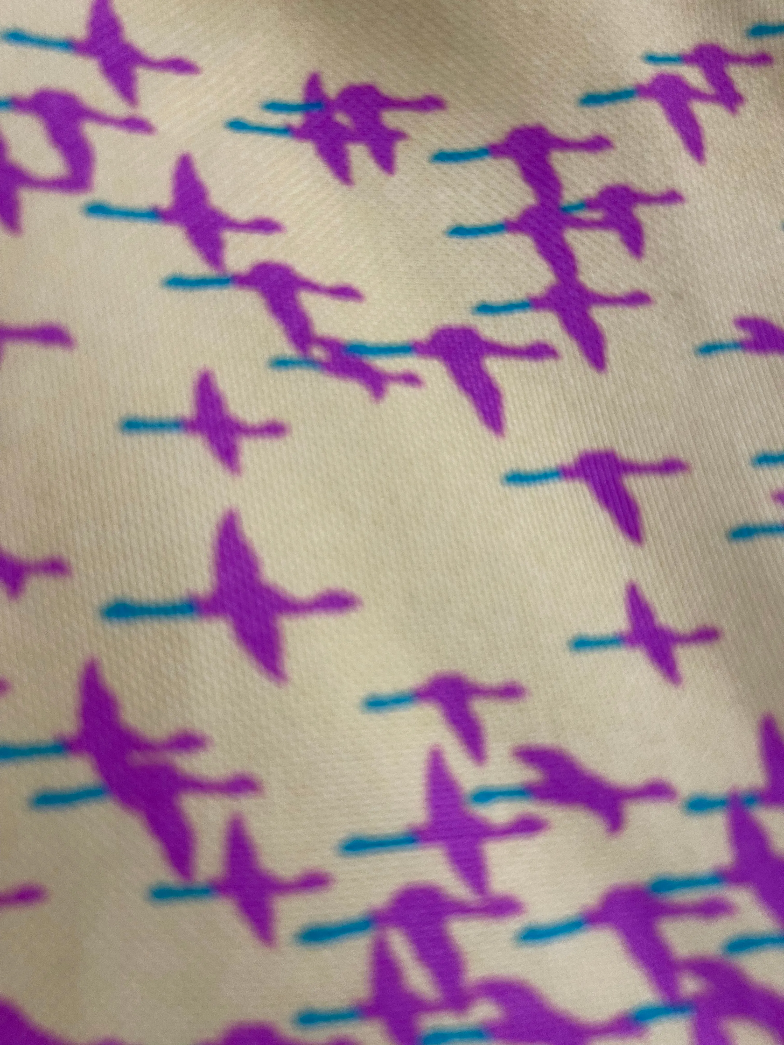 Gianni Versace 90s “Yellow Geese Flying South” Skirt Suit  New/Old