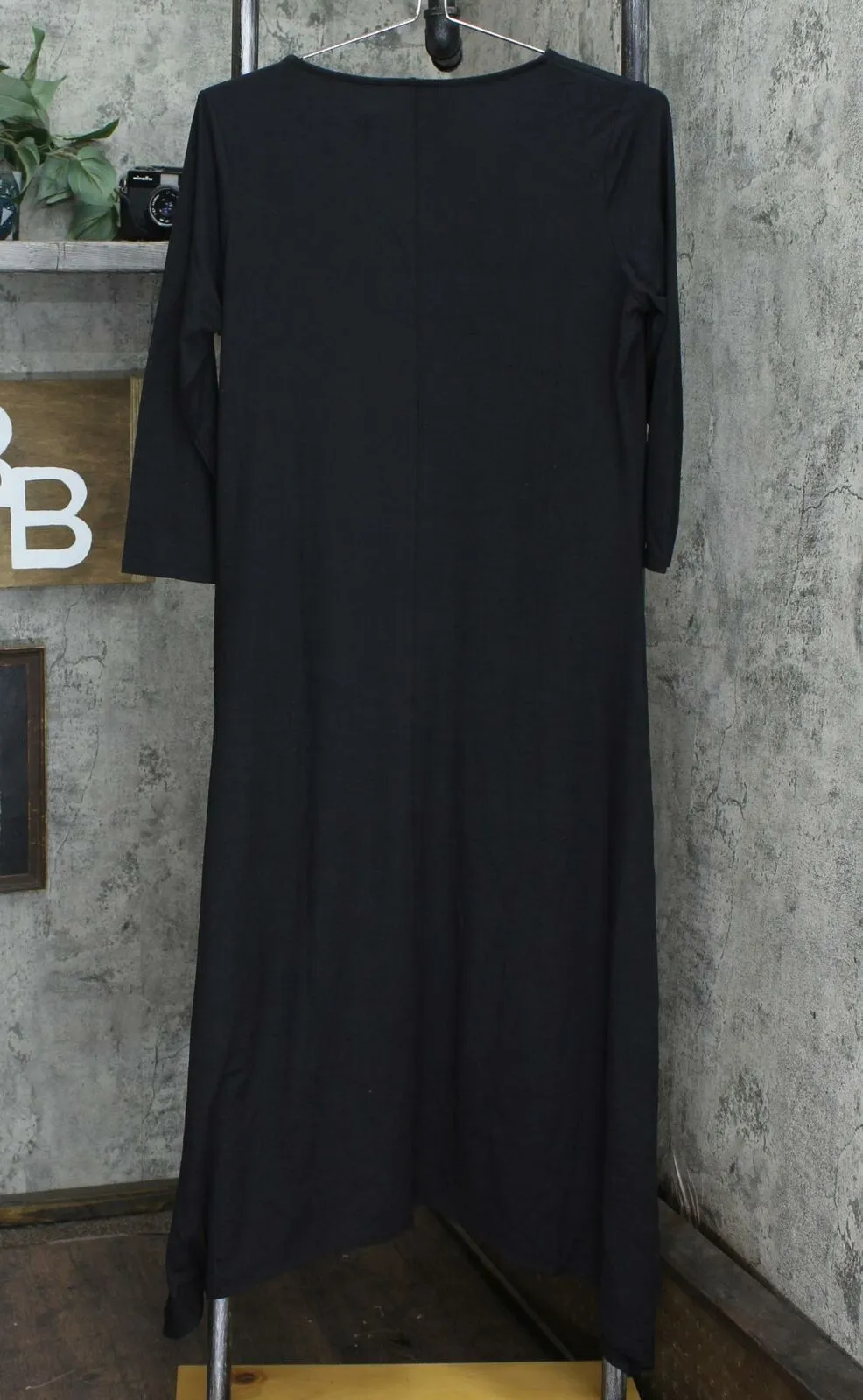 G.I.L.I. Women's Peached Knit V-Neck Dress With 3/4-Sleeves