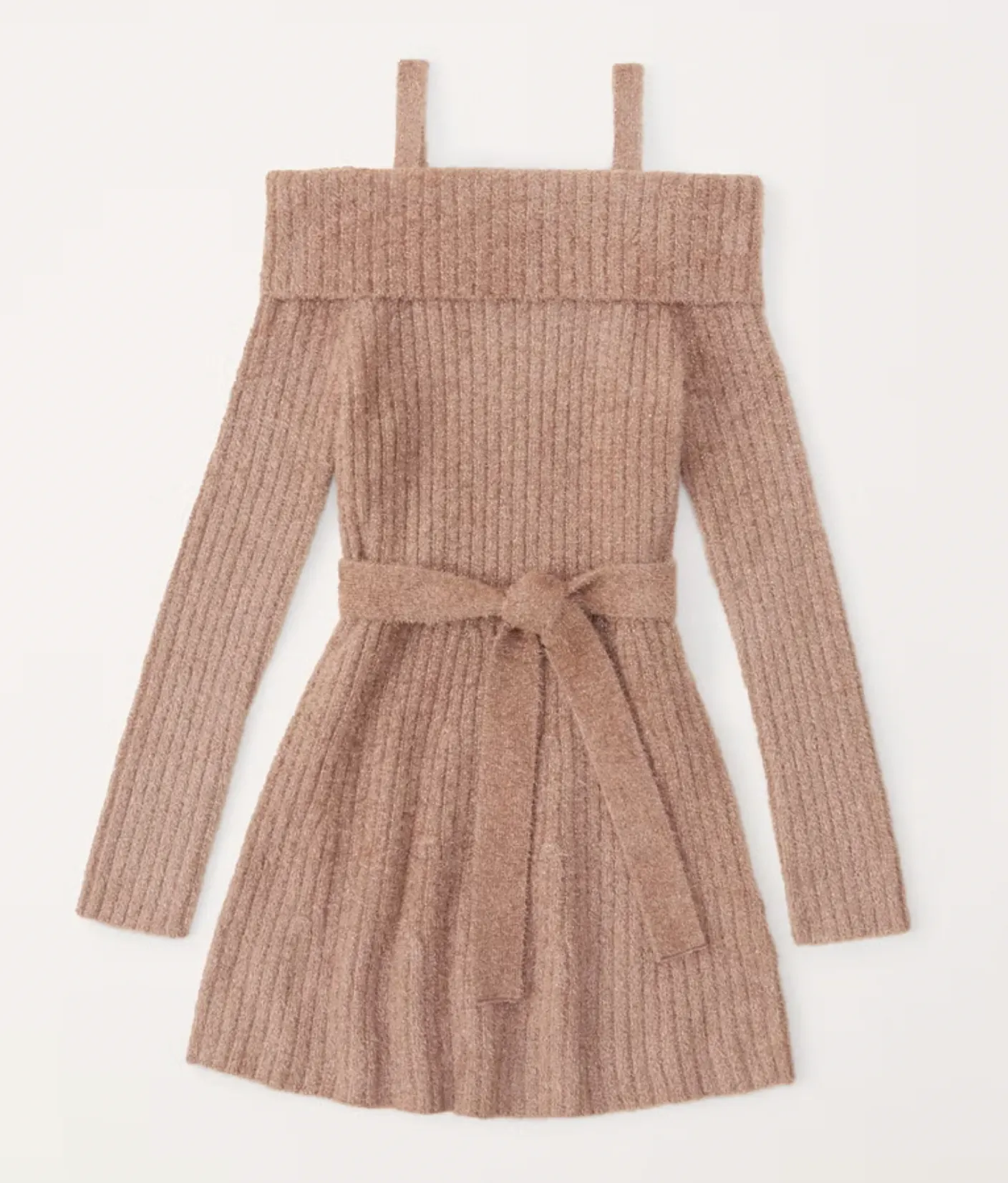 Girls Off Shoulder Belted Dress