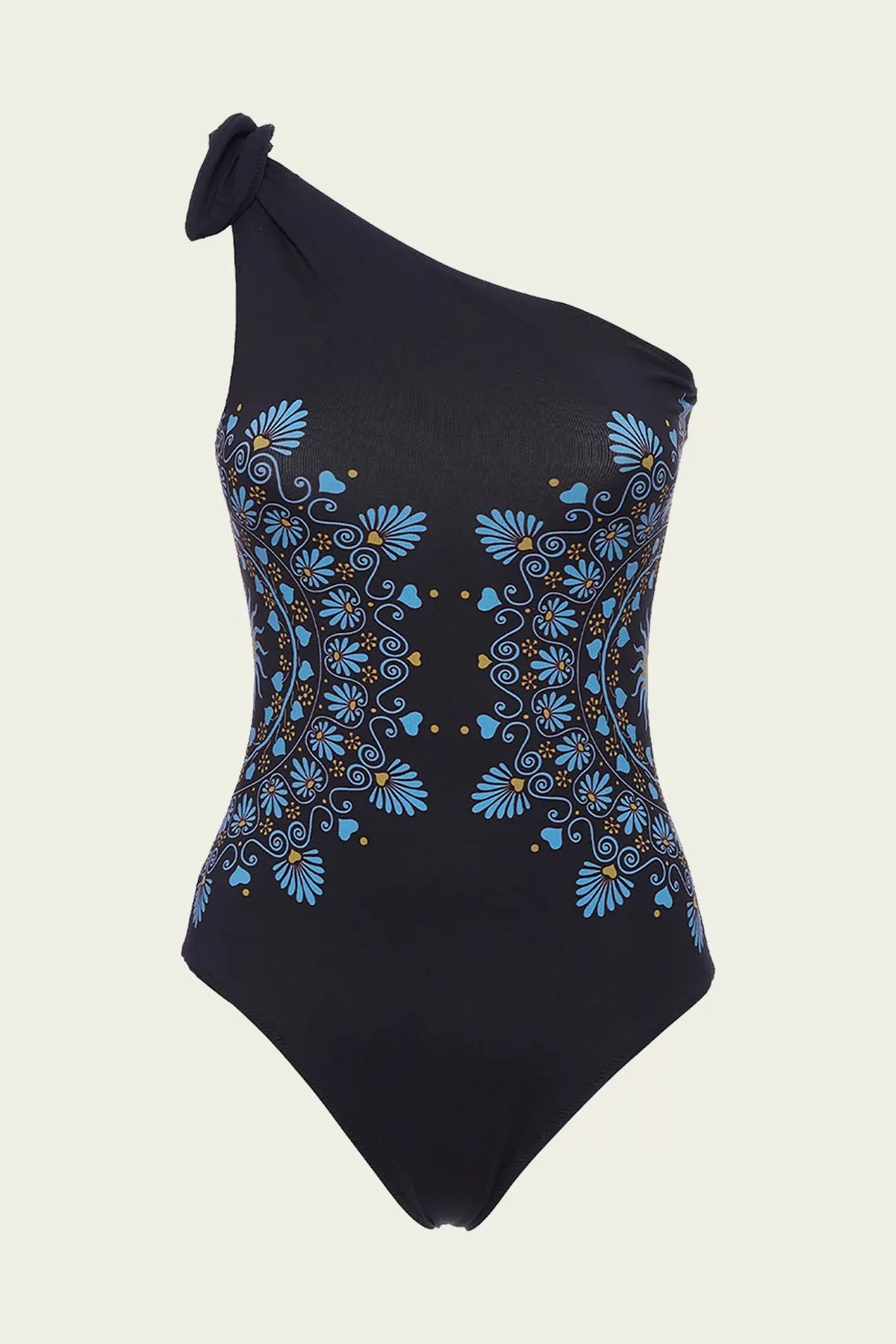 Goddess One-Piece Suit in Olympus Placée Navy