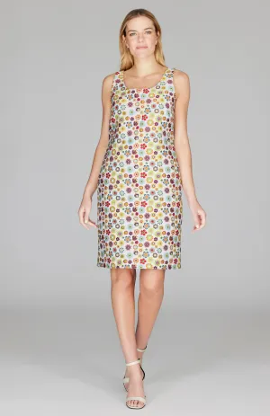 Graphic Flora Jacquard Sheath Dress