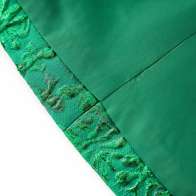 Green 3D Embroidered Suit Formal Pantsuit Stage Performance Two Pieces Suit