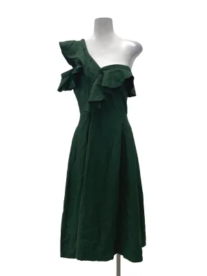 Green Off Shoulder Flutter Dress TEM