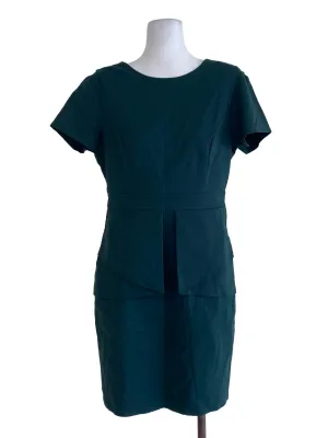 Green Plain Sheath Dress