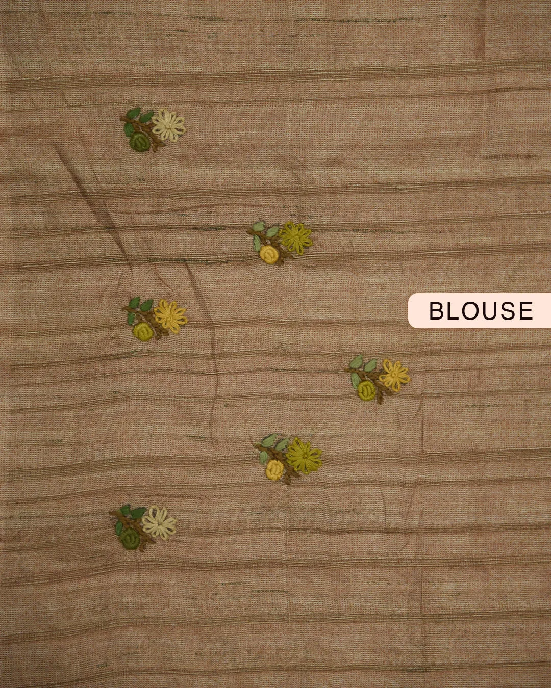 Green Silk Cotton Blend Embroidered Saree With Silk Cotton Blouse