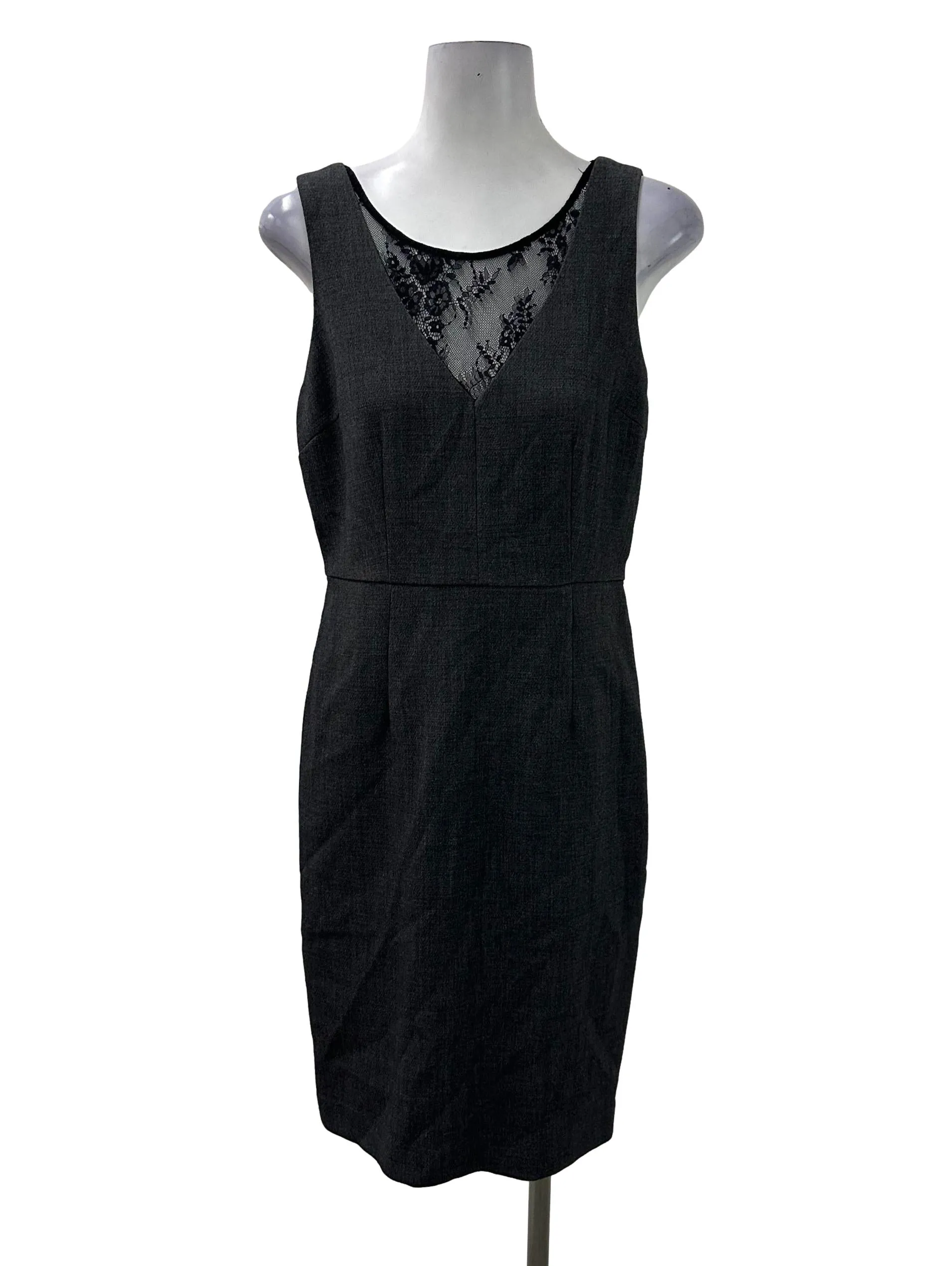 Grey Laced Sheath Dress