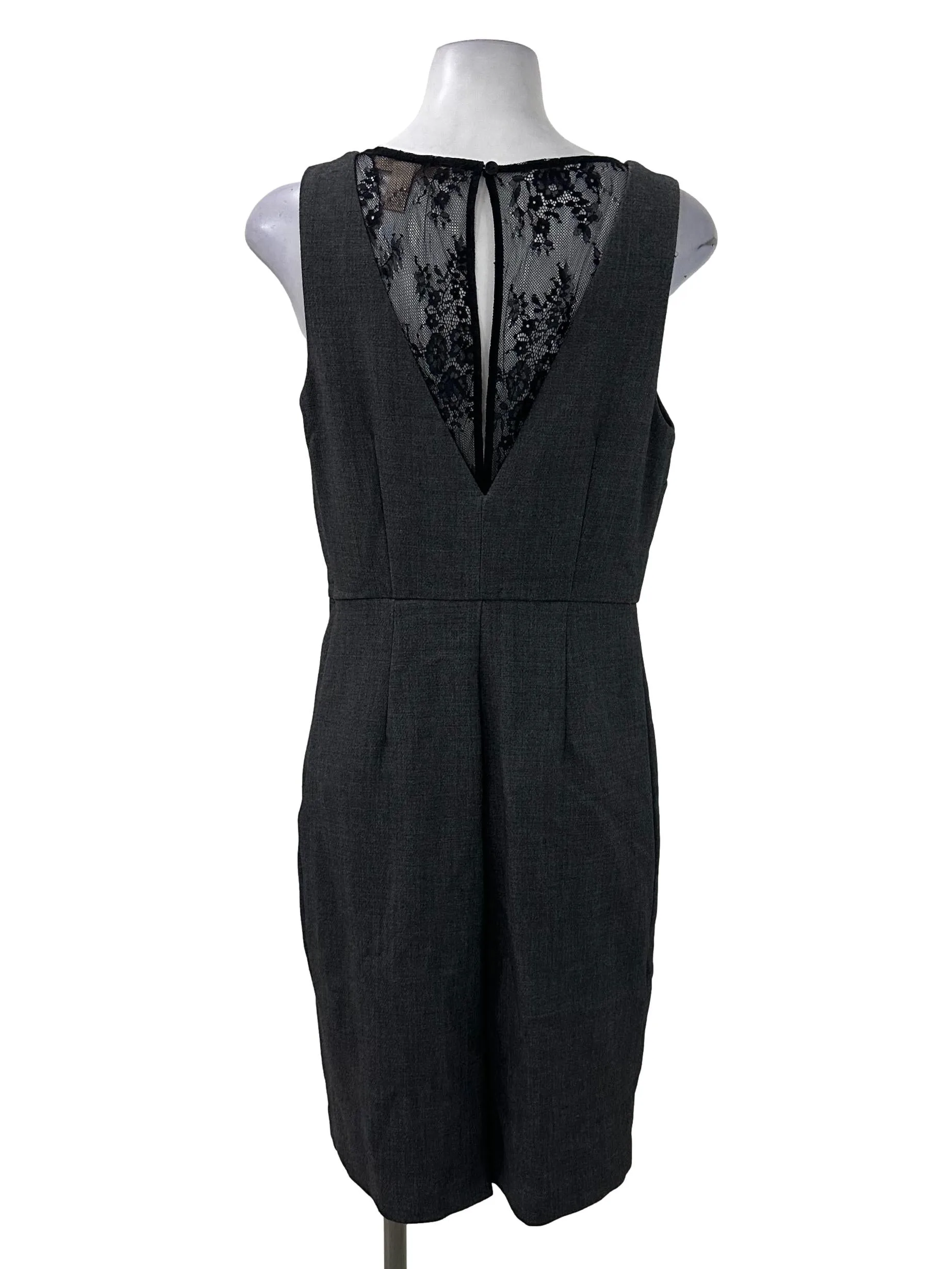 Grey Laced Sheath Dress