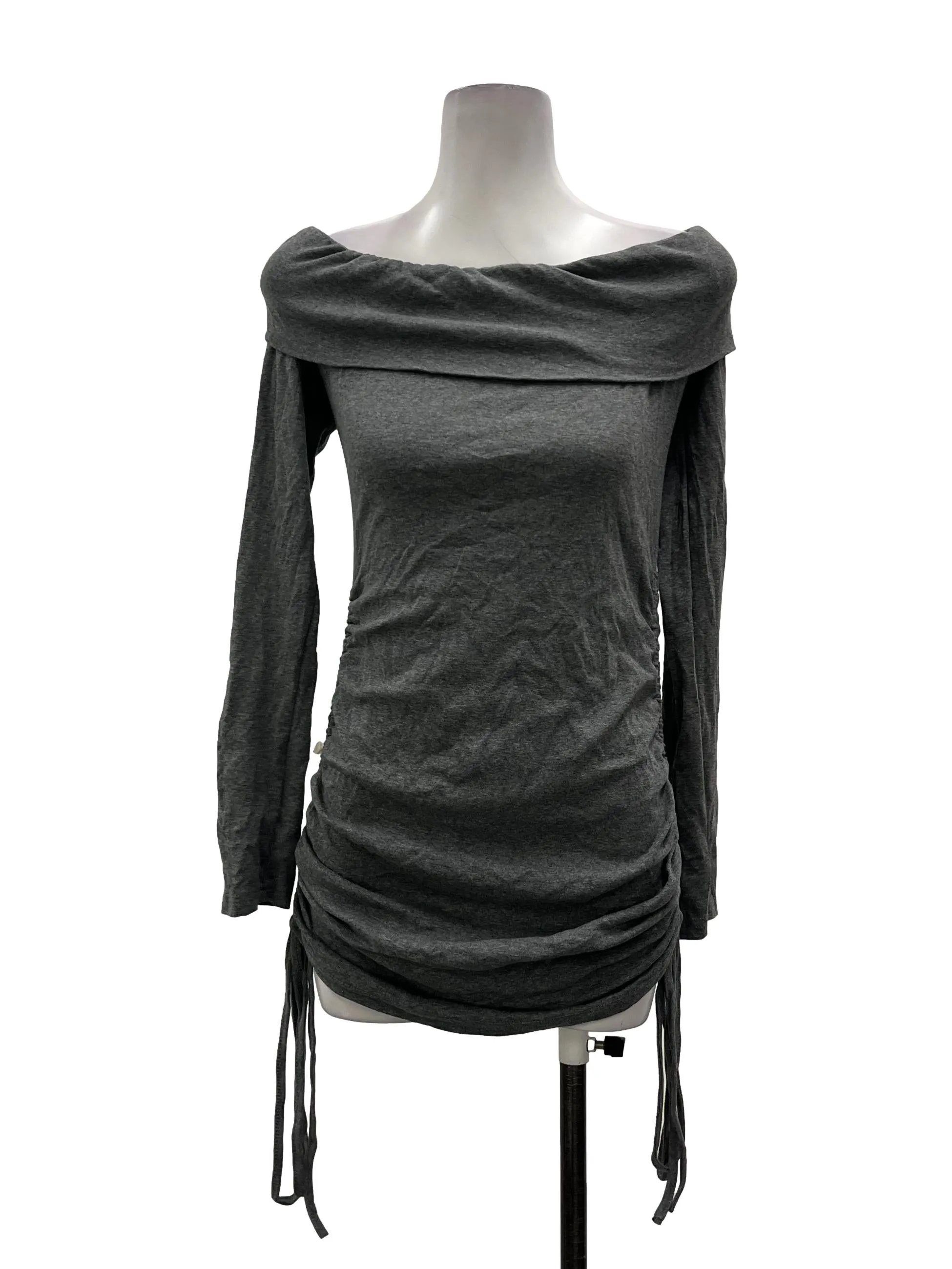 Grey Off-Shoulder Dress