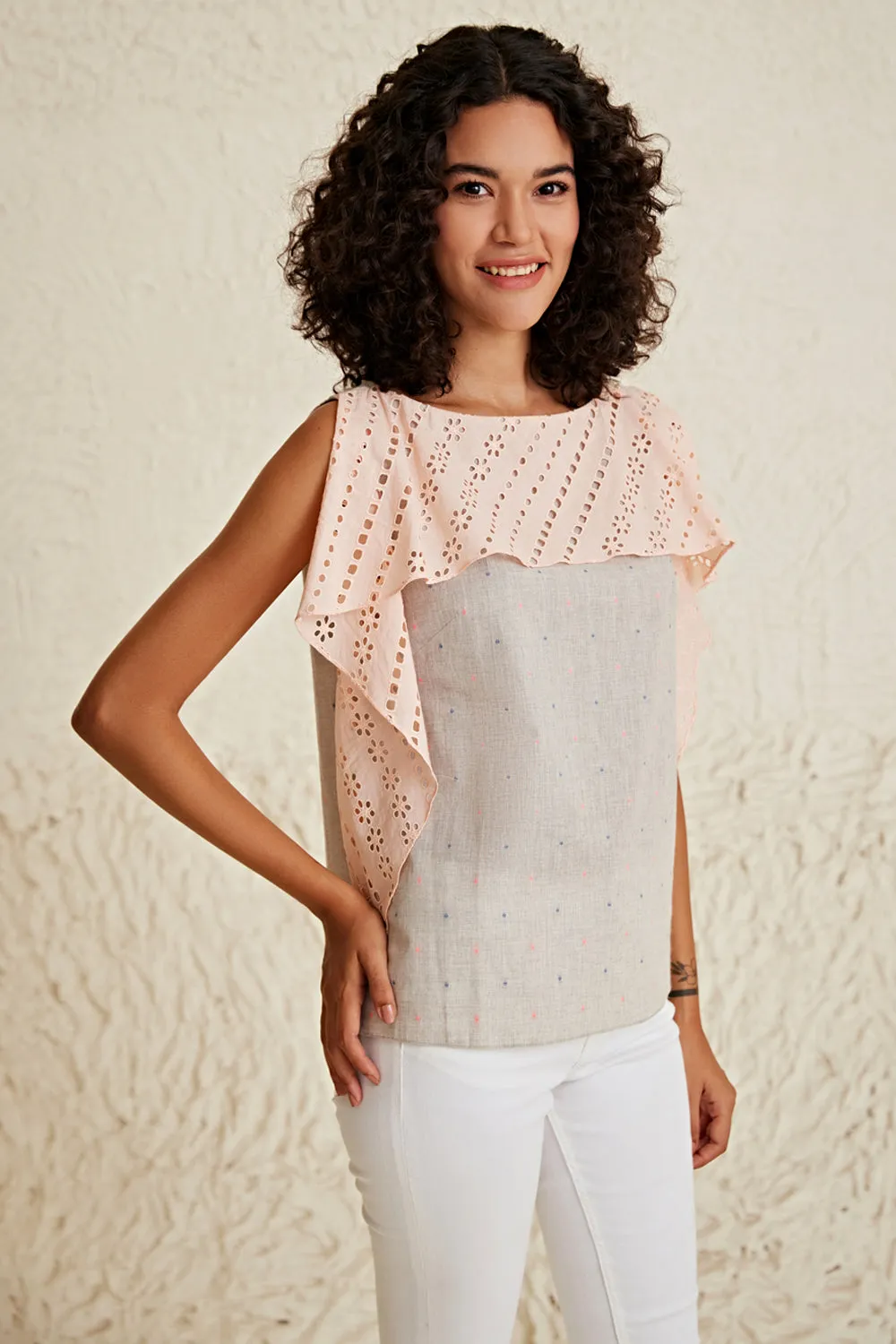 Grey Sleeveless Hakuba Top