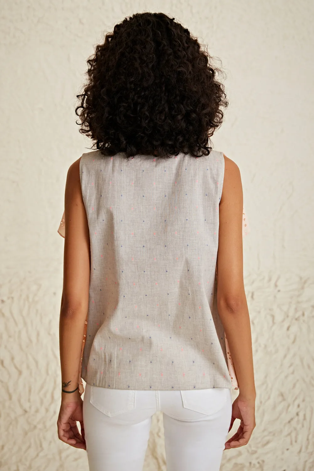 Grey Sleeveless Hakuba Top