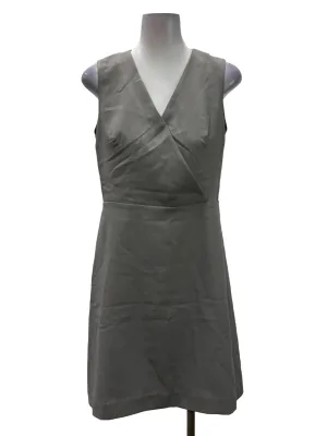 Grey V-Neck Mini Sheath Dress
