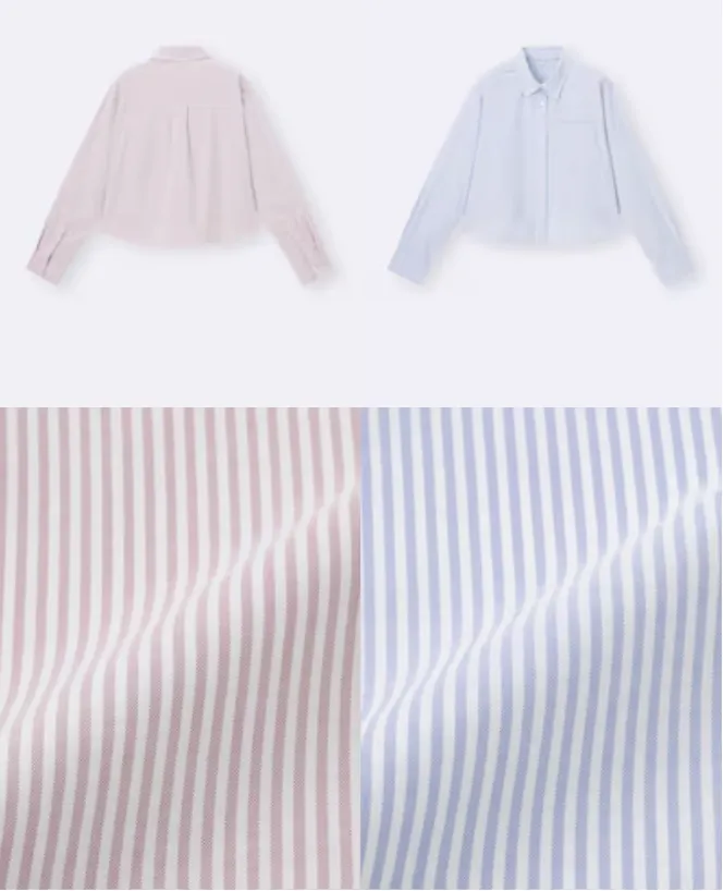 GU Oxford Striped Short Shirt