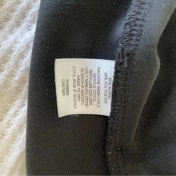 Halogen Black Twist Front Knit Sheath Dress Size Small